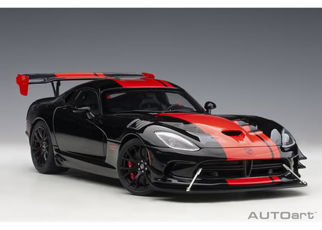 AUTOart 1/18　ダッジ バイパー 1:28 エディション ACR （ブラック／レッド・ストライプ）　71732