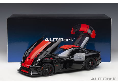 AUTOart 1/18　ダッジ バイパー 1:28 エディション ACR （ブラック／レッド・ストライプ）　71732