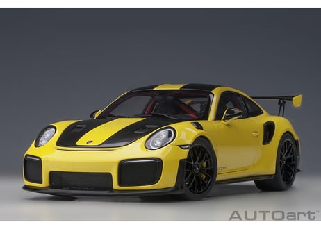 AUTOart 1/18　ポルシェ 911 （991.2） GT2 RS ヴァイザッハ・パッケージ （イエロー／カーボンブラック）　78172
