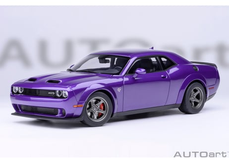 AUTOart 1/18　ダッジ チャレンジャー SRT スーパー ストック 2023 （パール・パープル ＜PLUM CRAZY＞）　71768