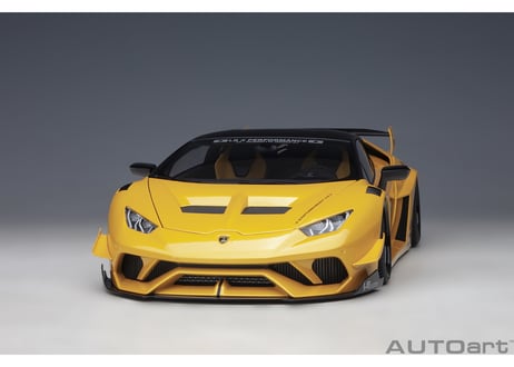 AUTOart 1/18　 リバティーウォーク LB‐シルエット ワークス ランボルギーニ ウラカン GT （メタリック・イエロー）　79127