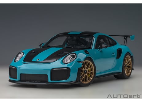 AUTOart 1/18　ポルシェ 911 （991.2） GT2 RS ヴァイザッハ・パッケージ （ブルー／カーボンブラック）　78175