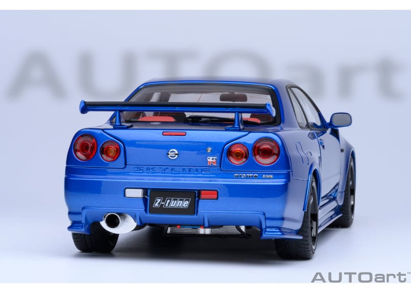 AUTOart 1/18 ニスモ R34 GT-R Z-tune （ベイサイドブルー／カーボン