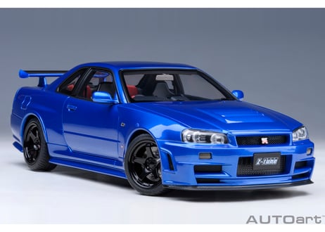 AUTOart 1/18　ニスモ R34 GT-R Z-tune （ベイサイドブルー） 77462