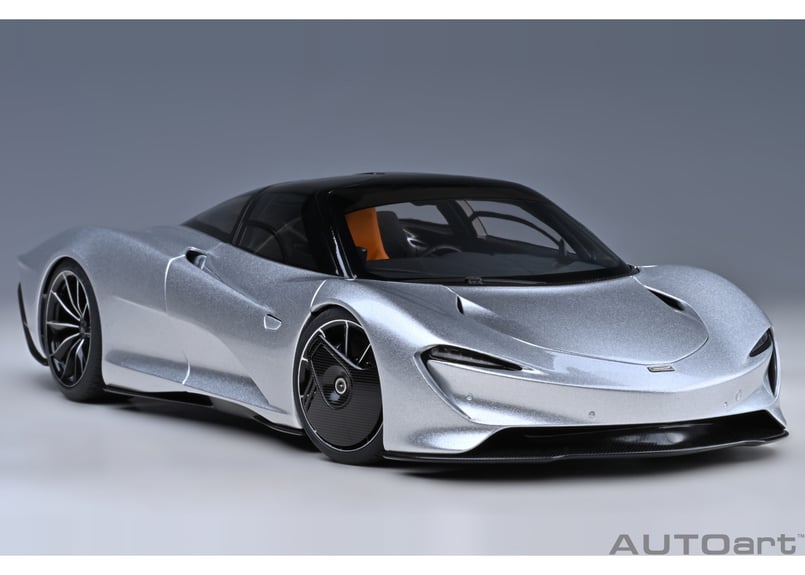 SPEEDO - オートアート・コンポジットモデルシリーズ 1/18 マクラーレン スピードテール(メタリック・シルバー) 完成品 ミニカー(76090) AUTOart(オートアート) AUTOart 1/18 マクラーレン スピードテール （メタリック