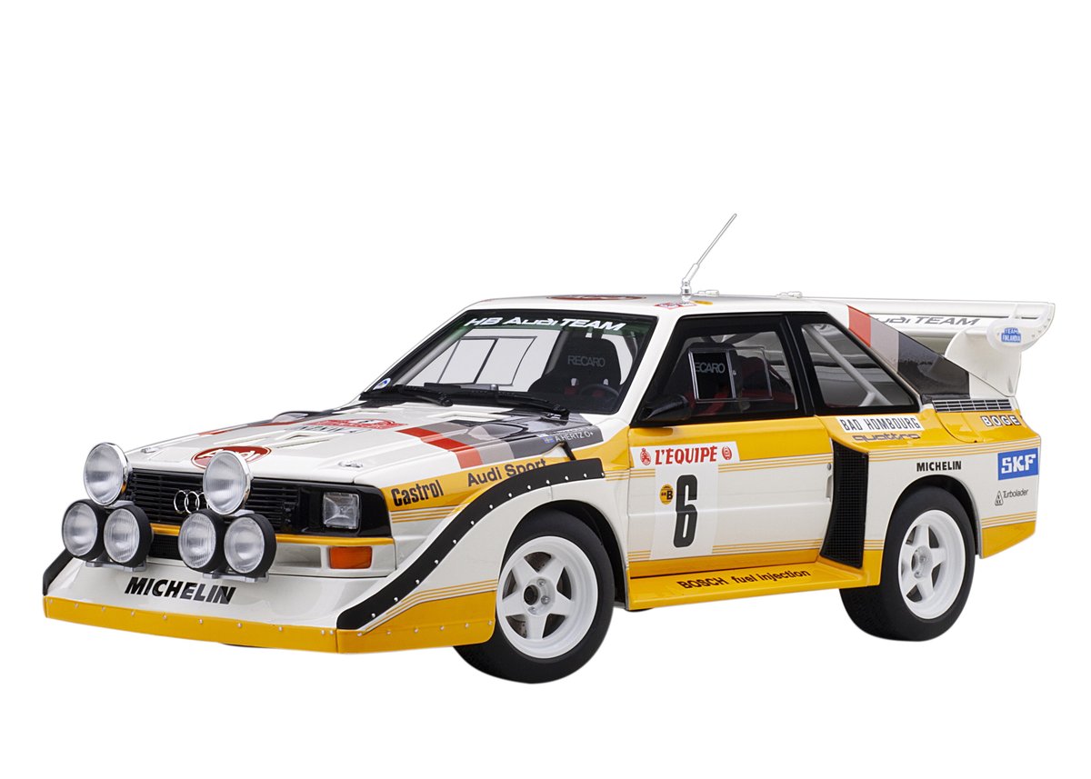 AUTOart 1/18 アウディ スポーツクワトロ S1 WRC 1986 #6 （ミッコラ...