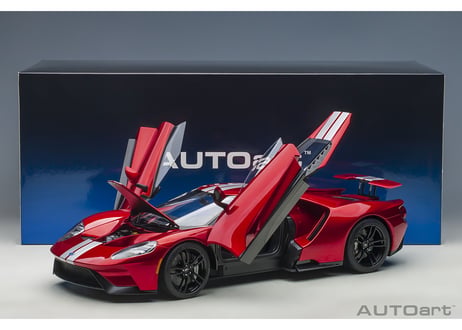 AUTOart 1/12　フォード GT 2017 （メタリック・レッド／シルバー・ストライプ）　12106