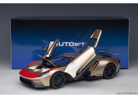 AUTOart 1/18　フォード GT ホルマン・ムーディ ヘリテージ エディション （ゴールド／レッド）　72928
