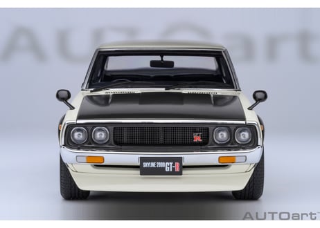 ”オンラインストア限定モデル”　AUTOart 1/18　日産 スカイライン 2000GT-R （KPGC110）チューンド・バージョン（ホワイト／カーボン・ボンネット）　77478