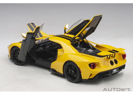 AUTOart 1/18　フォード GT 2017 （イエロー／ブラック・ストライプ）　72944