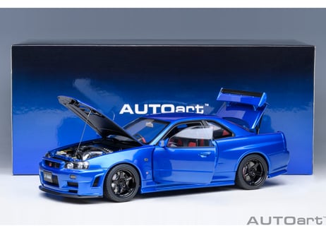 AUTOart 1/18　ニスモ R34 GT-R Z-tune （ベイサイドブルー） 77462