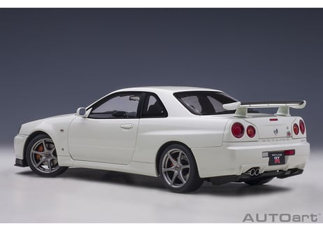 AUTOart 1/18　日産 スカイライン GT-R （R34） Vスペック II （ホワイトパール）　77406