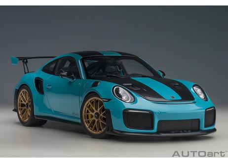 AUTOart 1/18　ポルシェ 911 （991.2） GT2 RS ヴァイザッハ・パッケージ （ブルー／カーボンブラック）　78175
