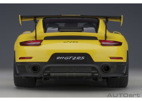 AUTOart 1/18　ポルシェ 911 （991.2） GT2 RS ヴァイザッハ・パッケージ （イエロー／カーボンブラック）　78172