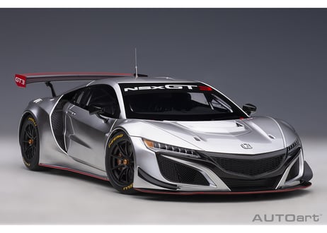 AUTOart 1/18　ホンダ NSX GT3 2018 （ハイパー・シルバー）＊開閉無　81897