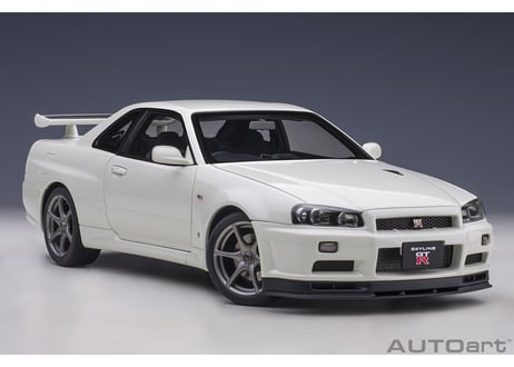AUTOart 1/18　日産 スカイライン GT-R （R34） Vスペック II （ホワイトパール）　77406