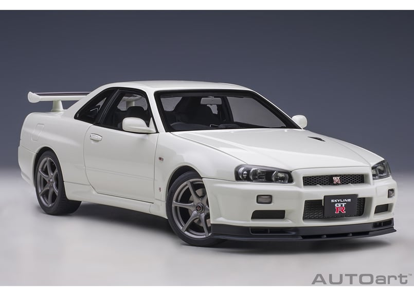 AUTOart 1/18 日産 スカイライン GT-R （R34） Vスペック II （ホワイ...