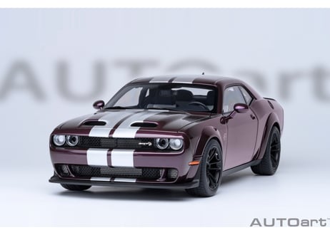 AUTOart 1/18　ダッジ チャレンジャー SRT ジェイルブレイク 2022 （メタリック・パープル／シルバー・ストライプ ＜HELLRAISIN＞）　71762