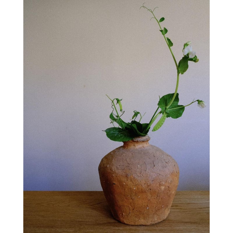 現代信楽焼　蹲　白釉掛け分け　作家もの　花入/花器　高さ19cm 信楽 蹲（Q17）／谷穹 | ギャラリー琳 Gallery Rin