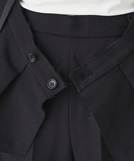 LINEN-LIKE COTTONDOUBLE WEAVE VEST