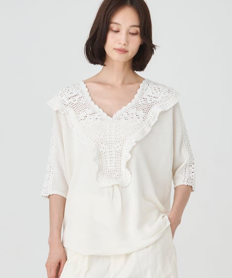 CROCHET KNIT  PULL OVER