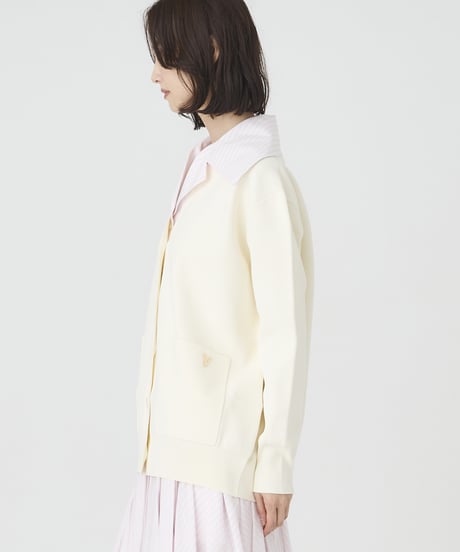 HIGH TWIST KNIT　 襟付きCARDIGAN