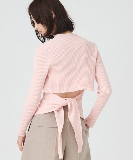 ACETATE COTTON RIB　 CARDIGAN