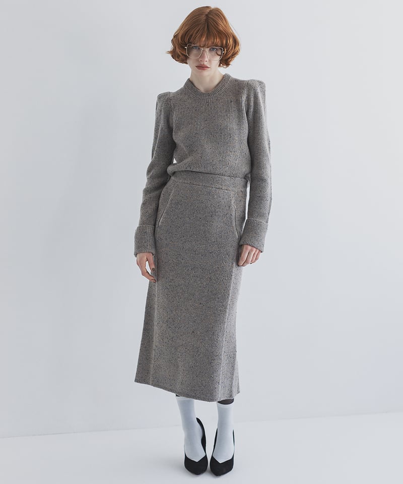 shetokyo vivienne Neon Tweed スカート　新品　38 COLOR NEP TWEED SKIRT | venit