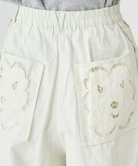 COTTON/ LINEN CUTWORK LACE EMBROIDERY PANTS