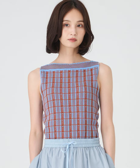 RETRO JACQUARD KNIT　TANK TOP