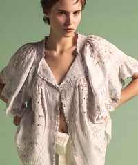 SILK COTTON LACE EMBROIDERY  BLOUSE