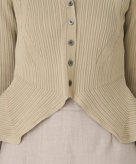 ACETATE COTTON RIB　 CARDIGAN