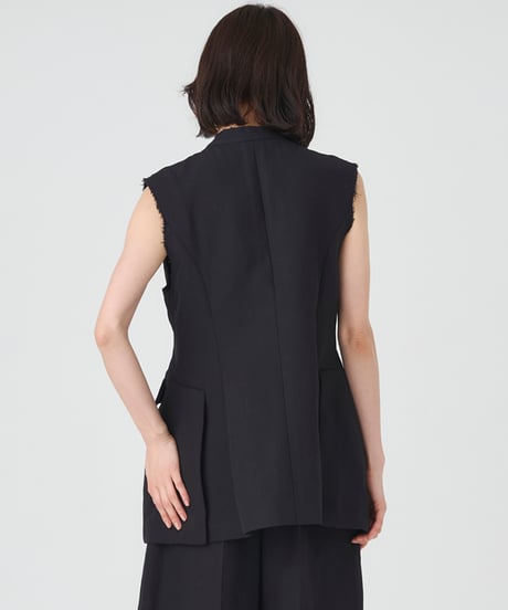 LINEN-LIKE COTTONDOUBLE WEAVE JACKET
