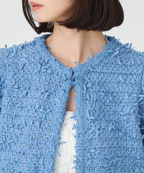 TAPE YARN KNIT JACKET