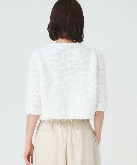 TAPE YARN KNIT JACKET