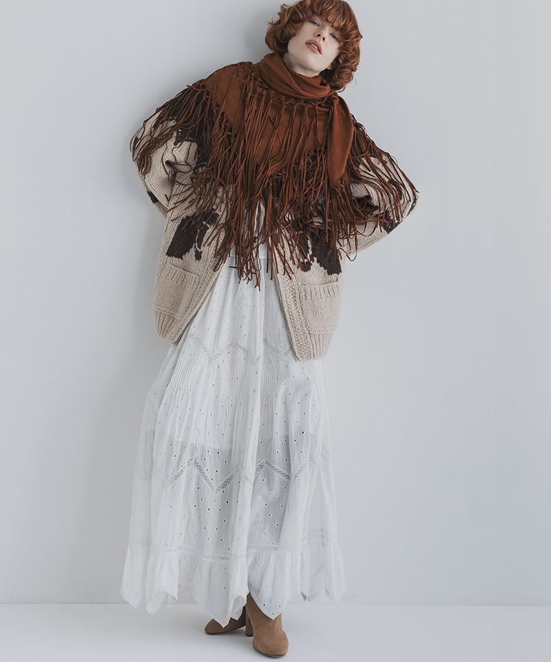 COTTON RAYON VINTAGE LACE SKIRT | venit