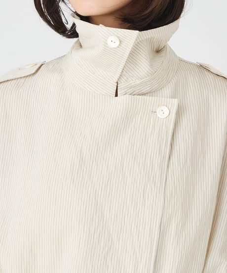 RECYCLENYLON×RAYON SHORT TRENCH COAT
