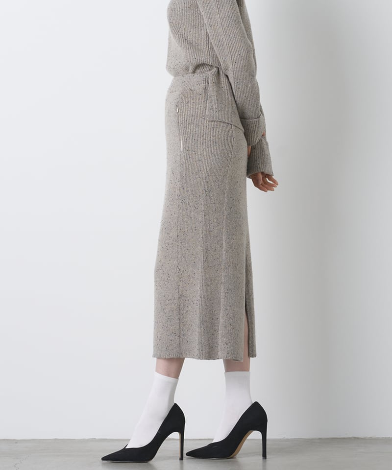 COLOR NEP TWEED SKIRT | venit