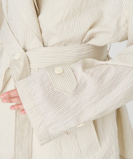 RECYCLENYLON×RAYON SHORT TRENCH COAT