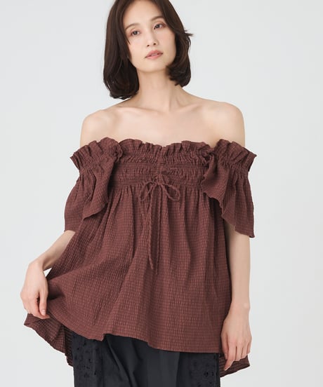SHRINK CHECK BLOUSE