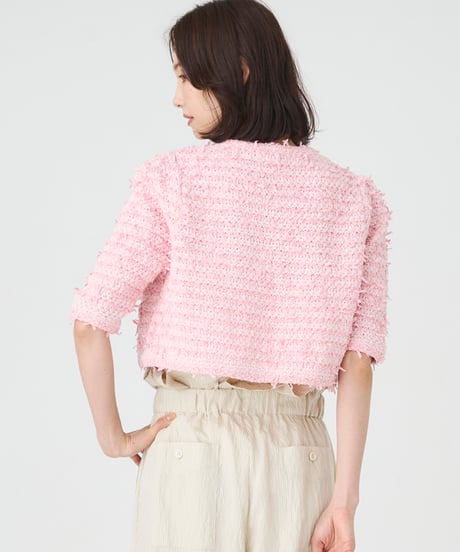 TAPE YARN KNIT JACKET