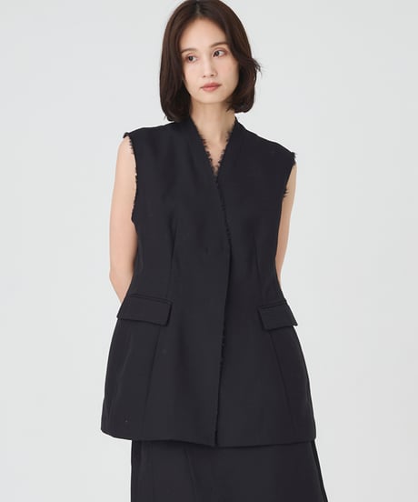 LINEN-LIKE COTTONDOUBLE WEAVE JACKET