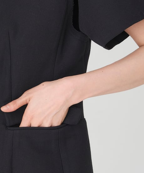 LINEN-LIKE COTTONDOUBLE WEAVE JACKET