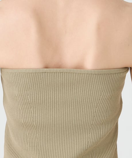 ACETATE COTTON RIB　 TUBE TOP DRESS