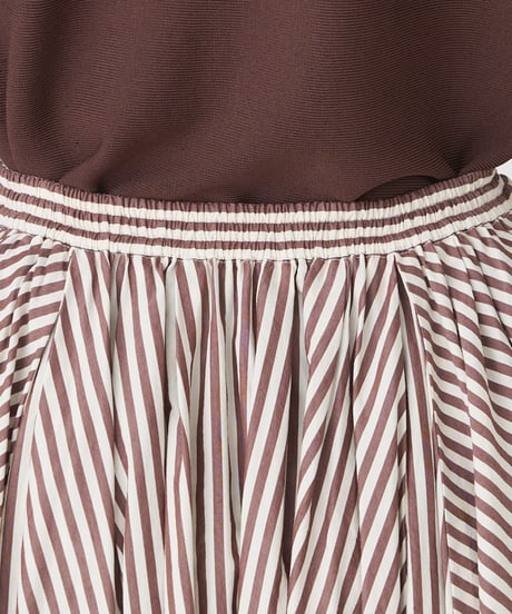 COTTON CUPRA STRIPE SKIRT