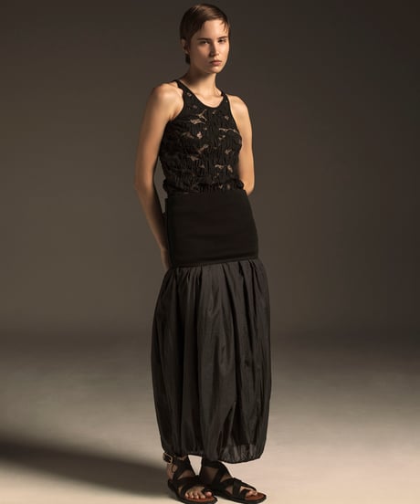 ACETATE COTTON RIB　 TUBE TOP DRESS