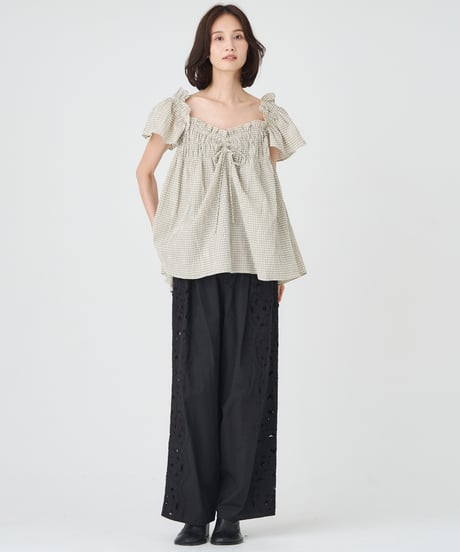 SHRINK CHECK BLOUSE