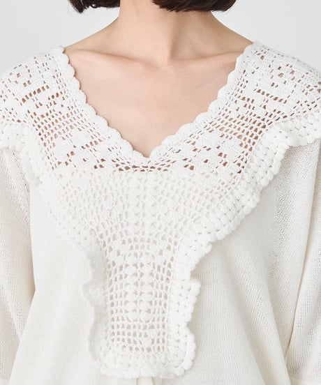 CROCHET KNIT  PULL OVER
