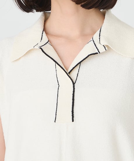 COTTON MINI BOUCLE　KNIT DRESS