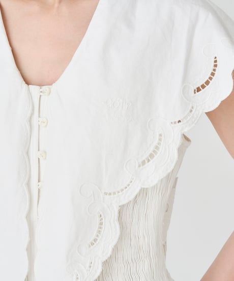 COTTON/ LINEN CUTWORK LACE EMBROIDERY ALL-INｰONE